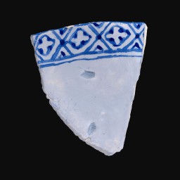 fragment of white porcelain cup