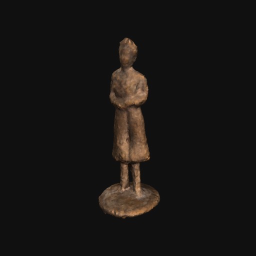 miniature bronze figure of a woman.