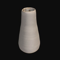 white textured ceramic sculpture with small rounded opening