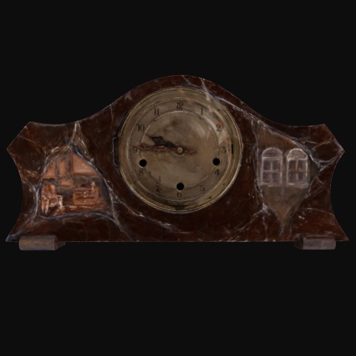 broken wooden mantle clock