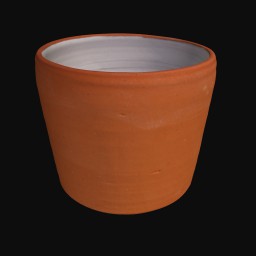 orange textured ceramic sculpture