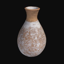bown and white ceramic vase
